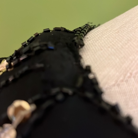 vintage 80s Gunit bead & sequin silk top - Picture 4 of 6